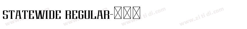 statewide regular字体转换